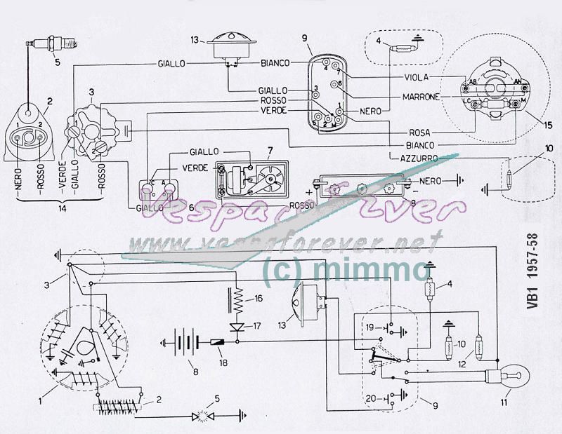 Schema Impianto Elettrico Vespa Vb T Fare Di Una Mosca