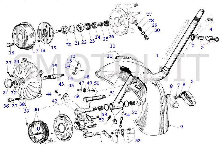 Ammortizzatore Anteriore PER Piaggio Vespa